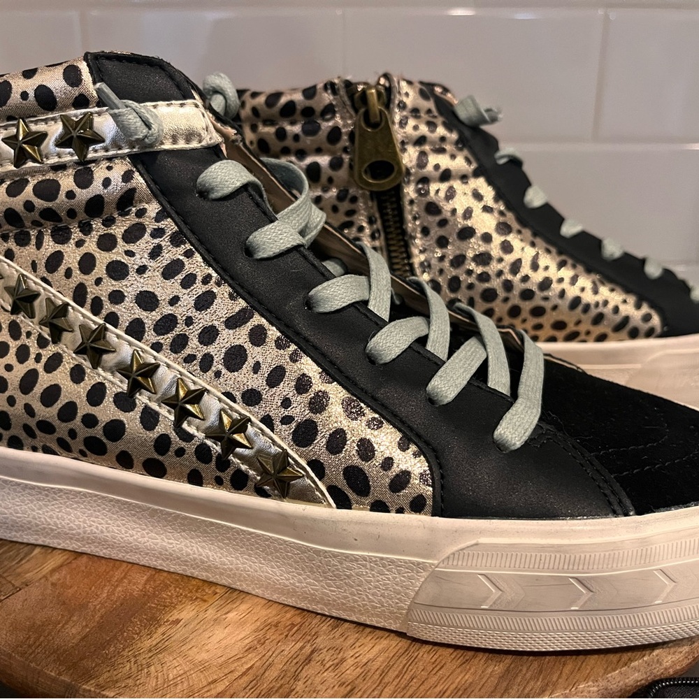 NWT/NWB Vintage Havana Revenge Leopard Print High-Top Sneakers - Picture 7 of 9
